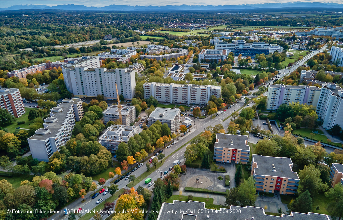 08.10.2020 - Aufstockungsbaustelle Oskar-Maria-Graf-Ring in Neuperlach